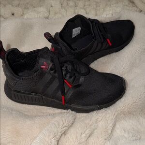 Adidas Men's Black and Red Sneakers